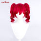 Uwowo V Singer Kasane Teto Mesmerizer Cosplay Wig Middle Wine Hair With Pony Tails