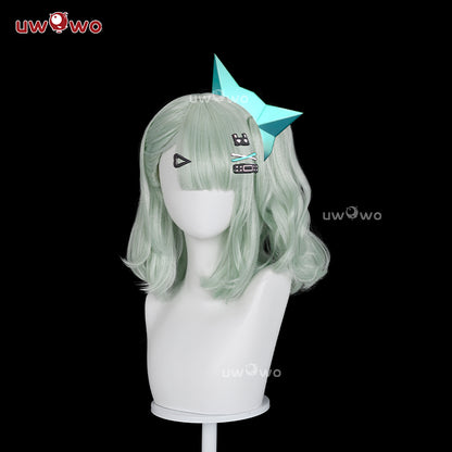 Uwowo Game Zenless Zone Zero/ZZZ Sunna Chinatsu Remiel Cosplay Wig Middle Light Green Hair