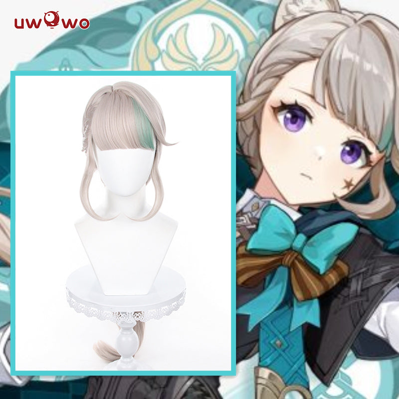 【Pre-sale】Uwowo Game Genshin Impact Lynette Cosplay Wig Silver Highlighted Long Hair