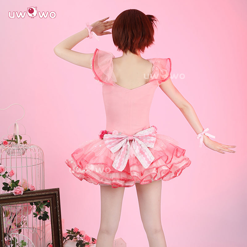 Uwowo Collab Series: Anime Medalist Collab Inori Yuitsuka Pink Skating Outfit Cosplay Costume XS-2XL