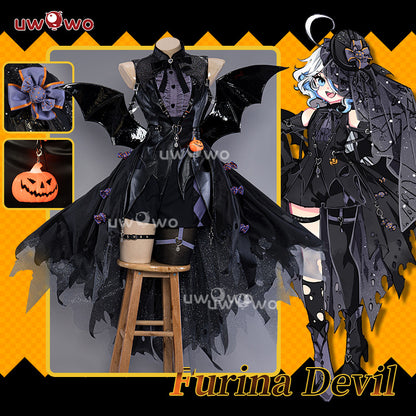 [Last Batch]【In Stock】Exclusive Uwowo Genshin Impact Fanart Furina Little Devil Vampire Halloween Cosplay Costume