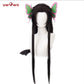 Uwowo Anime Cosplay Wig Kochou Kanae Cosplay Wig 80cm Long Black Hair with Butterfly Accessories