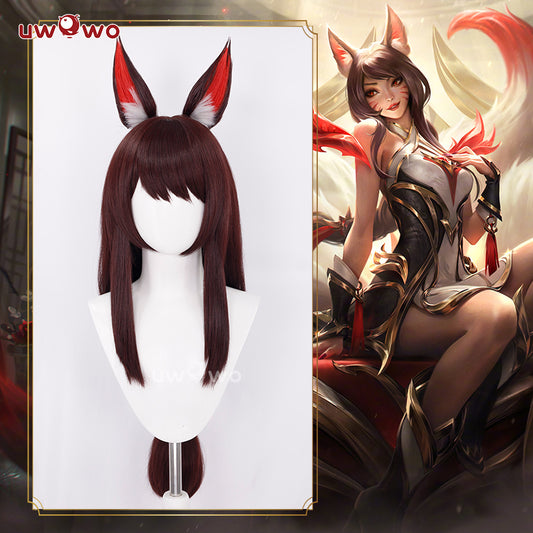 【Pre-sale】Uwowo League of Legends/LOL: Risen Legend Ahri Cosplay Wig Long Silver Hair With Ears