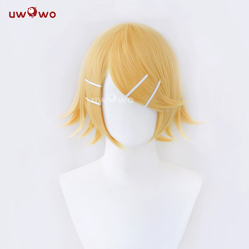 Uwowo V Singer Rin Cosplay Wig Short Yellow Hair