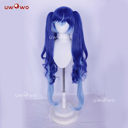 Uwowo Wuthering Wave Iuno Cosplay Wig Long Blue Hair