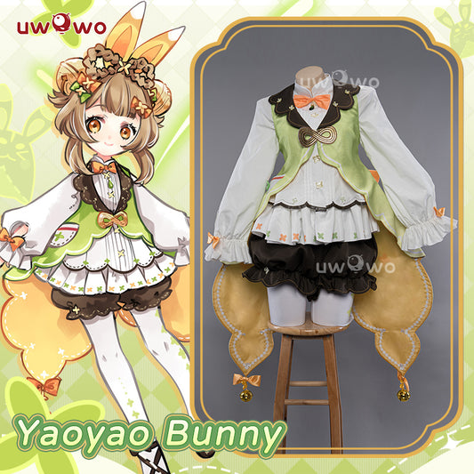 【In Stock】Exclusive Uwowo Genshin Impact Fanart Yaoyao Yao Yao Cute Bunny Suit Cosplay Costume