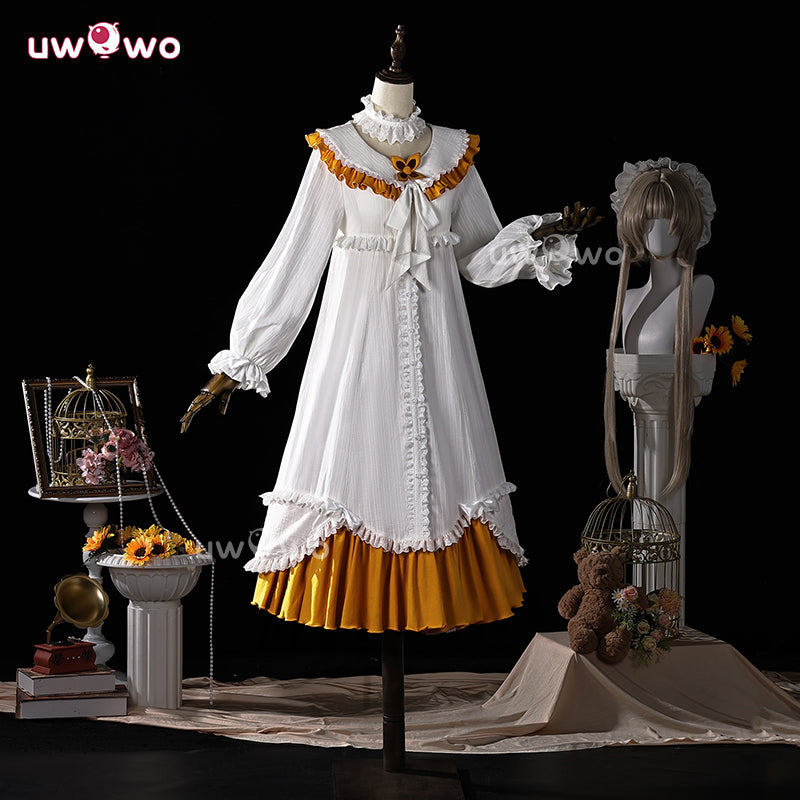 Uwowo Collab Series: Elegant Lace Ruffle Lounge Dress HomeWear Pajama Cosplay Cosutme S-XL