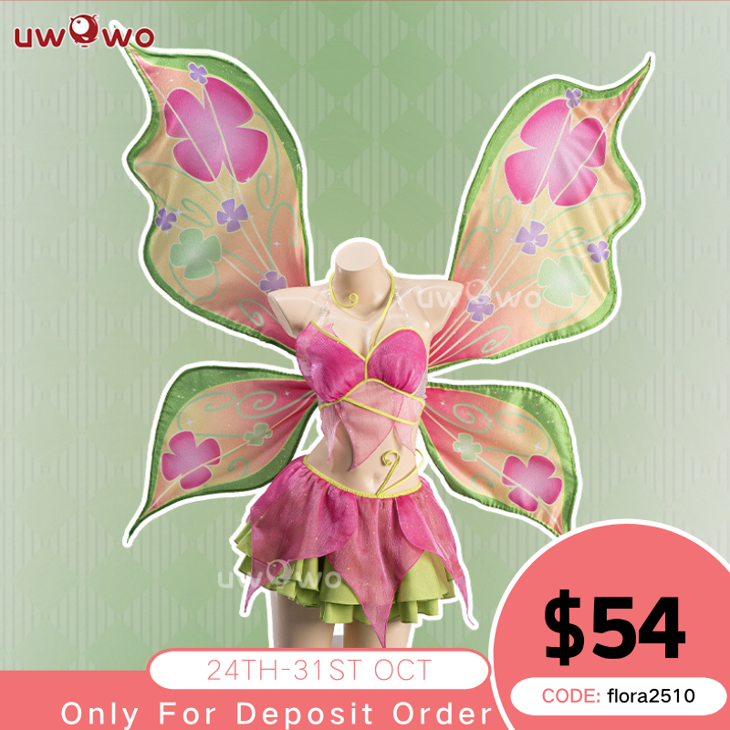 [Last Batch]【Pre-sale】Uwowo Flora S4 Fairy Club Transformation Cosplay Costume S-3XL