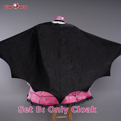 【In Stock】Uwowo Monster High Draculaura Vampire Spiderweb Cape Beret Gothic Dress Halloween Cosplay Costume - Uwowo Cosplay