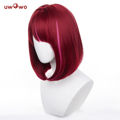 【Pre-sale】Uwowo Anime Oshi no Ko Cosplay Wig Arima Kana Wig Short Dark Red Hair
