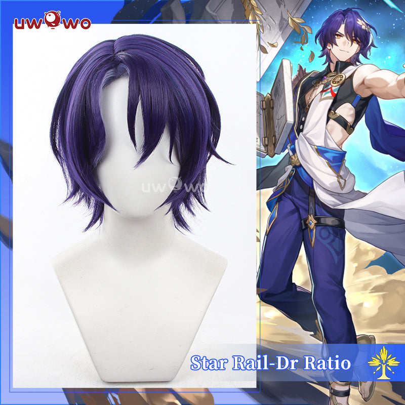 【Pre-sale】Uwowo Honkai Star Rail Dr. Ratio Cosplay Wig Short Purple Hair