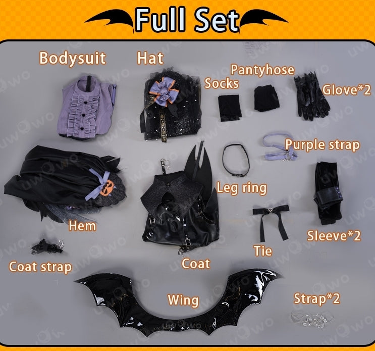 [Last Batch]【In Stock】Exclusive Uwowo Genshin Impact Fanart Furina Little Devil Vampire Halloween Cosplay Costume