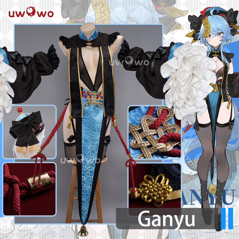 【Pre-sale】Uwowo Genshin Impact Fanart Ganyu Chinese Zombie Jiangshi Halloween Cosplay Costume