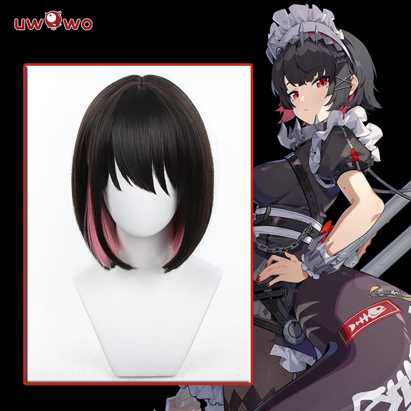 【In Stock】Uwowo Game Zenless Zone Zero/ZZZ Ellen Joe Maid Cosplay Wig Sort Black Hair