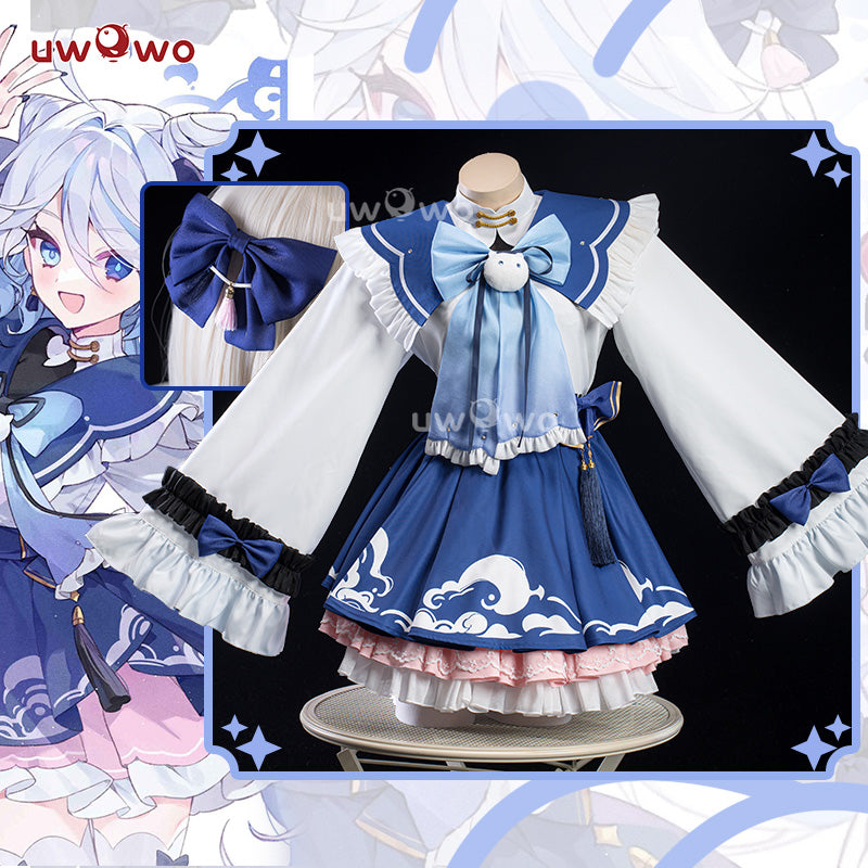 【In Stock】Uwowo Genshin Impact Fanart Furina Chinese Style Lolita Dress Cosplay Costume