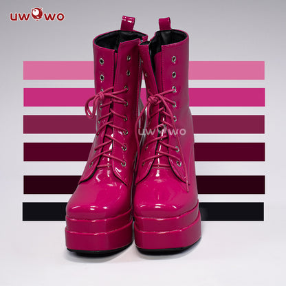 Uwowo Draculaura Spiderweb Cape Beret Gothic Dress Cosplay Shoes Boots