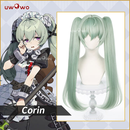 Uwowo Game Zenless Zone Wickes Corin Cosplay Wig Long Green Hair