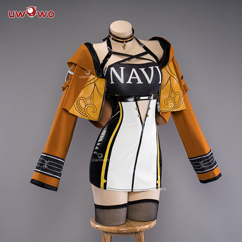 【In Stock】Uwowo Genshin Impact Fanart Racing Navia Casual Outfit Cosplay Costume