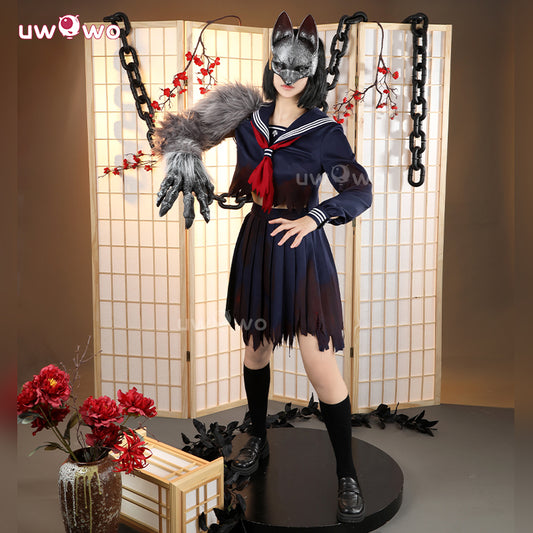 Uwowo Collab Series: Blood Horror Game Fog Town Teen Girl Fox Form School Uniform Cosplay Costume XS-2XL