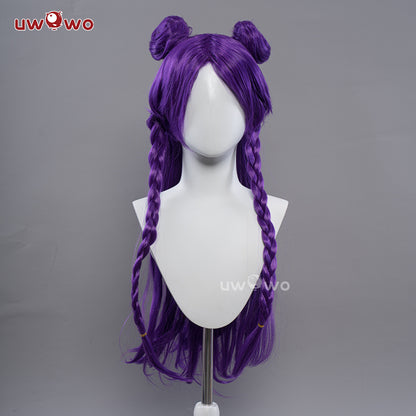 【Clearance】Uwowo League of Legends/LOL Fanart KDA POP Star Kaisa Maid Cosplay Wig Long Purple Hair