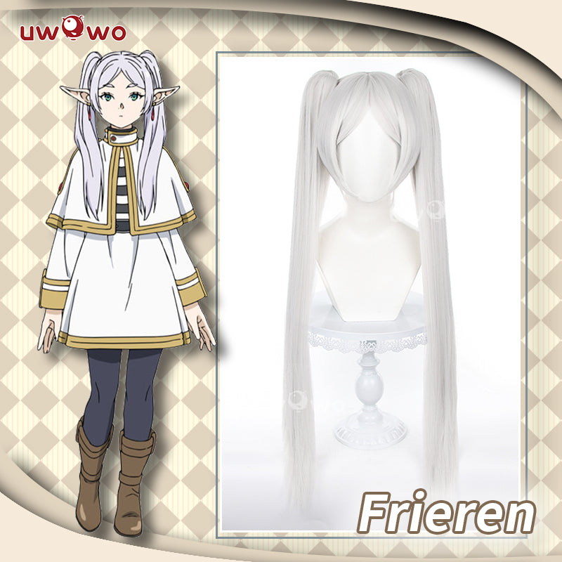 Uwowo Anime Frieren: Beyond Journey's End Frieren Cosplay Wig Two Colors Long Hair