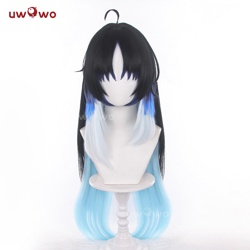 Uwowo Deluxe Yangyang Xuanling Wuthering Waves WUWA Cosplay Wig Long Black And Blue Hair