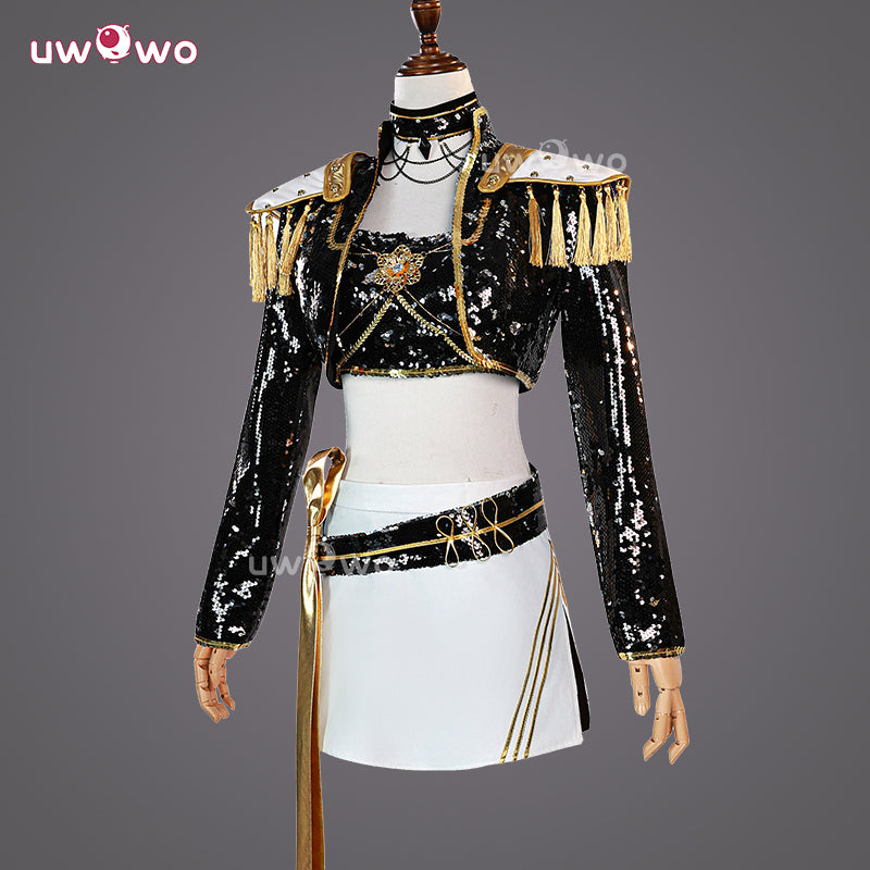Uwowo Collab Series: Kpop Huntrix Mira GOLDEN Performance Black Suit Cosplay Costume XS-3XL