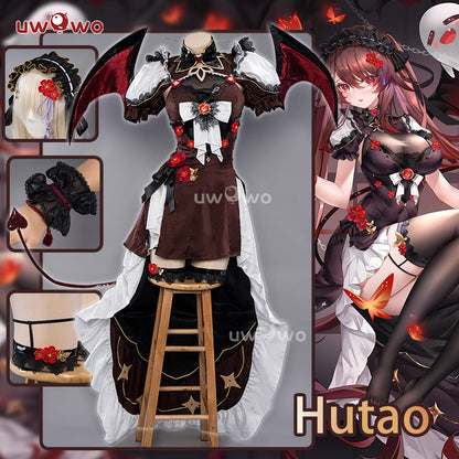 【Clearance Sale】[Last Batch]【In Stock】Uwowo Genshin Impact Fanart Hutao Succubus Hutao Halloween Cosplay Costume