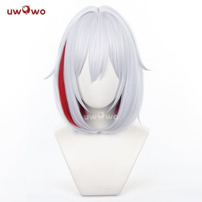 Uwowo Honkai Star Rail HSR Cosplay Wig Topz Silver Middle Hair