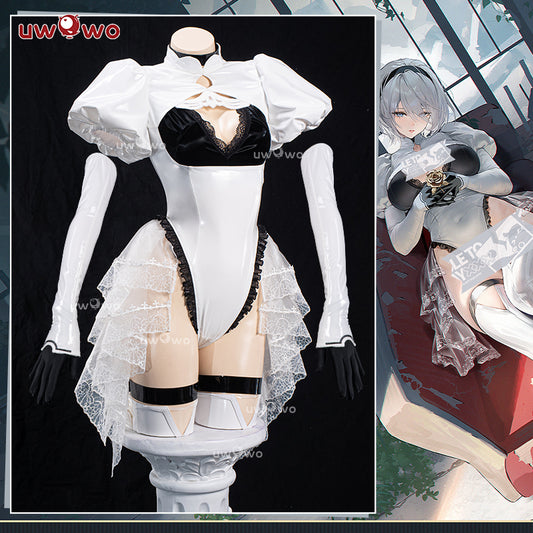 AUG PRESALE Uwowo Azur Lane Collab 2B [B]rief respite Cosplay Costume