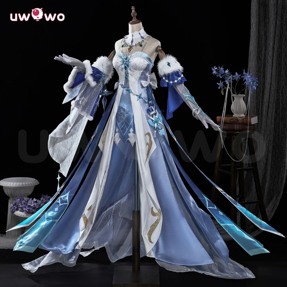 Uwowo Collab Series: Genshin Impact Tsaritsa Anastasya Snezhnaya Queen Cryo Archon Cosplay Costume XS-2XL