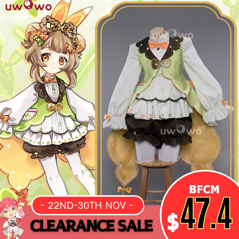 【Clearance】【In Stock】Exclusive Uwowo Genshin Impact Fanart Yaoyao Yao Yao Cute Bunny Suit Cosplay Costume