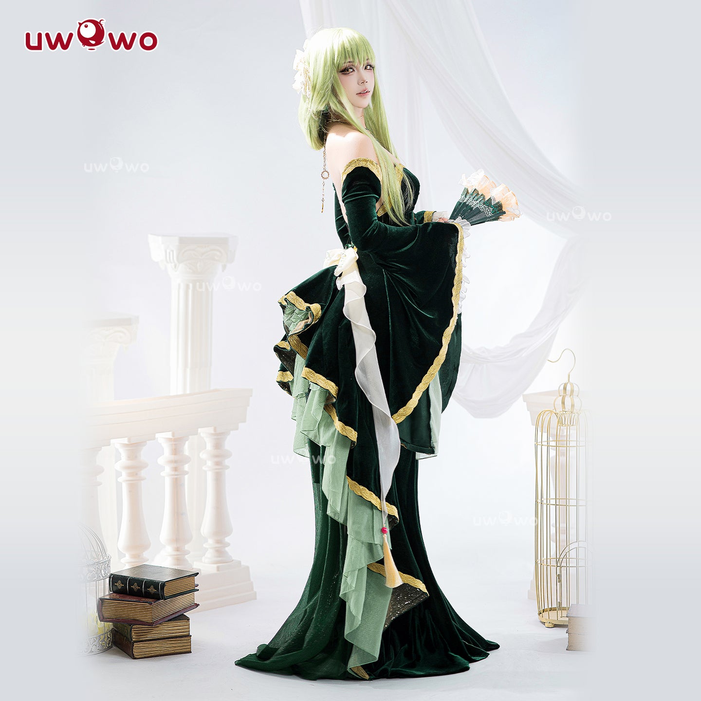 S-3XL INSTOCK Uwowo Code Geass: C.C. CC Court Style Gown Cosplay Costume