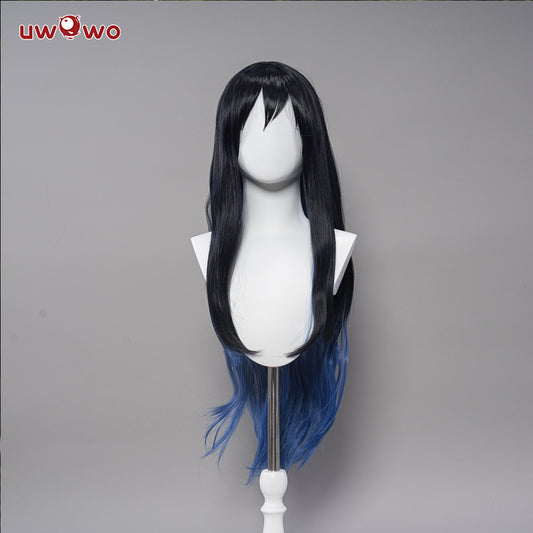 Uwowo Anime Cosplay Wig  Inosuke Female Costume Wig Long Blue And Black Hair