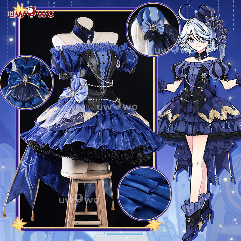 【Pre-sale】Exclusive Uwowo Genshin Impact Fanart Furina Focalors Short Gown Cosplay Costume