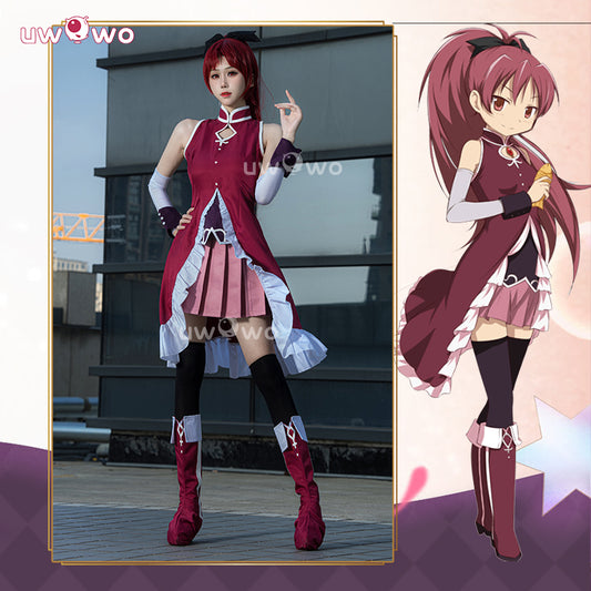 Uwowo Collab Series: Up to 4XL Anime Puella Magi Madoka Kyouko Sakura Cosplay Costume