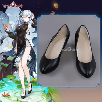 Uwowo Genshin Impact Shenhe Frostflower Dew New Outfits Lantern Rite Cosplay Shoes