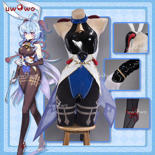 【Pre-sale】Uwowo Genshin Impact Fanart Ganyu Bunny Leather Ver. Cosplay Costume