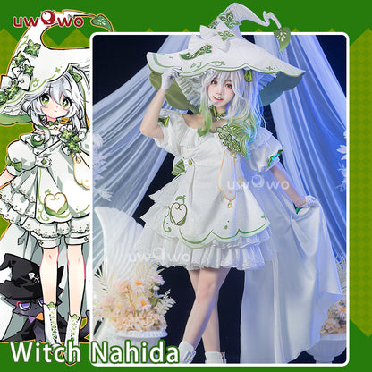 【Clearance Sale】[Last Batch]【In Stock】Exclusive Uwowo Genshin Impact Fanart Nahida Little Witch Halloween Cosplay Costume