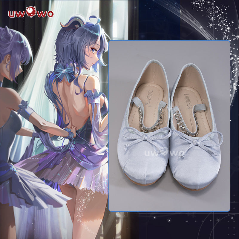 Uwowo Genshin Impact Fanart: Keqing Ganyu Ayaka Kokomi Nilou  Ballet Dress Cosplay Universal Shoes
