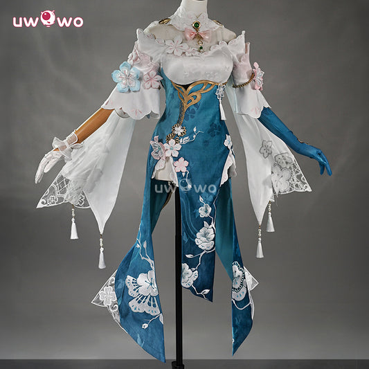Uwowo Collab Series: Deluxe Ruan Mei Honkai Star Rail Plumblossom Letter Qipao Cosplay Costume S-2XL