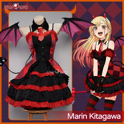 【In Stock】Uwowo My Dress-Up Darling Marin Kitagawa Falls In Love Red Devil Halloween Cosplay Costume