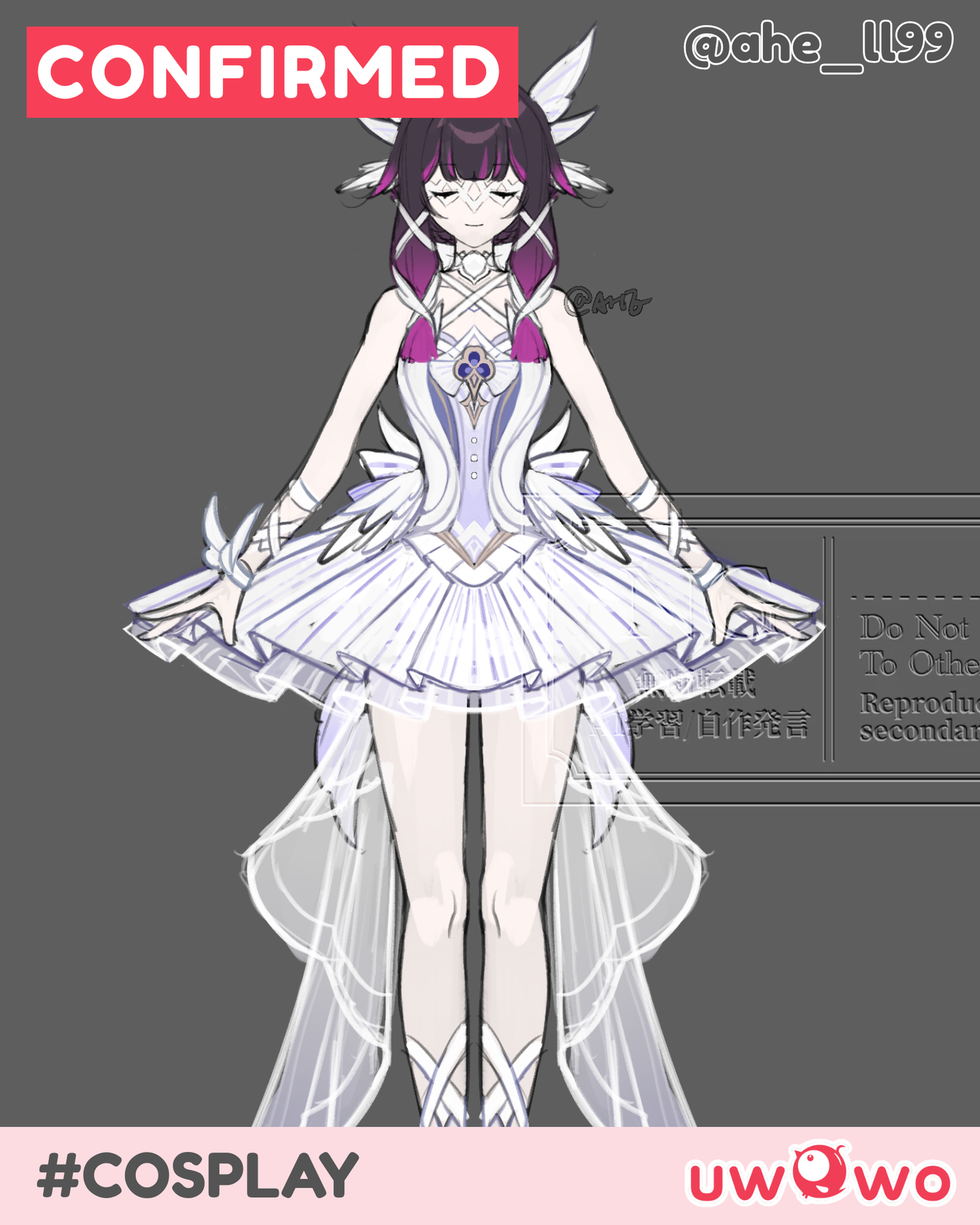 CONFIRMED Uwowo Deposit Poll - Genshin Impact Columbina Ballet Fanart White Swan Cosplay Costume