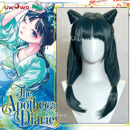 Uwowo Anime The Apothecary Diaries Maomao Frog Green Hanfu Style Hunt Cosplay Wig Long Dark Green Hair