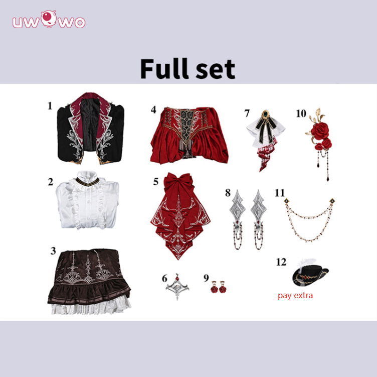 Uwowo Collab Series: Love and Deepspace MC's Bloodmoon Soulpact Couple Sylus Silverwing Fiend Cosplay Costume S-2XL