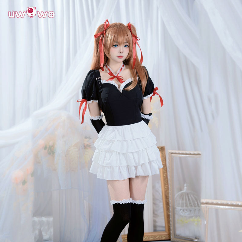 【In Stock】Uwowo Game Anime Character evangelion Cosplay Asuka Maid Cosplay Costume