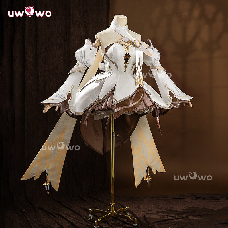 Uwowo Collab Series: Genshin Impact Lumine Traveler Skin As Heaven and Earth Are Made Anew Cosplay Cosutme XS-2XL