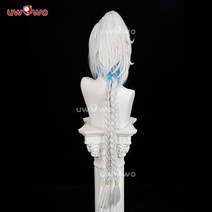 Uwowo Genshin Impact Natlan Mualani Cosplay Wig Long Grey Hair