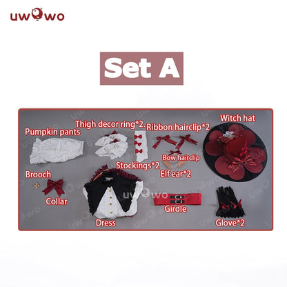 [Last Batch]【In Stock】Uwowo Genshin Impact Klee Blossoming Starlight Witch Halloween Cosplay Costume