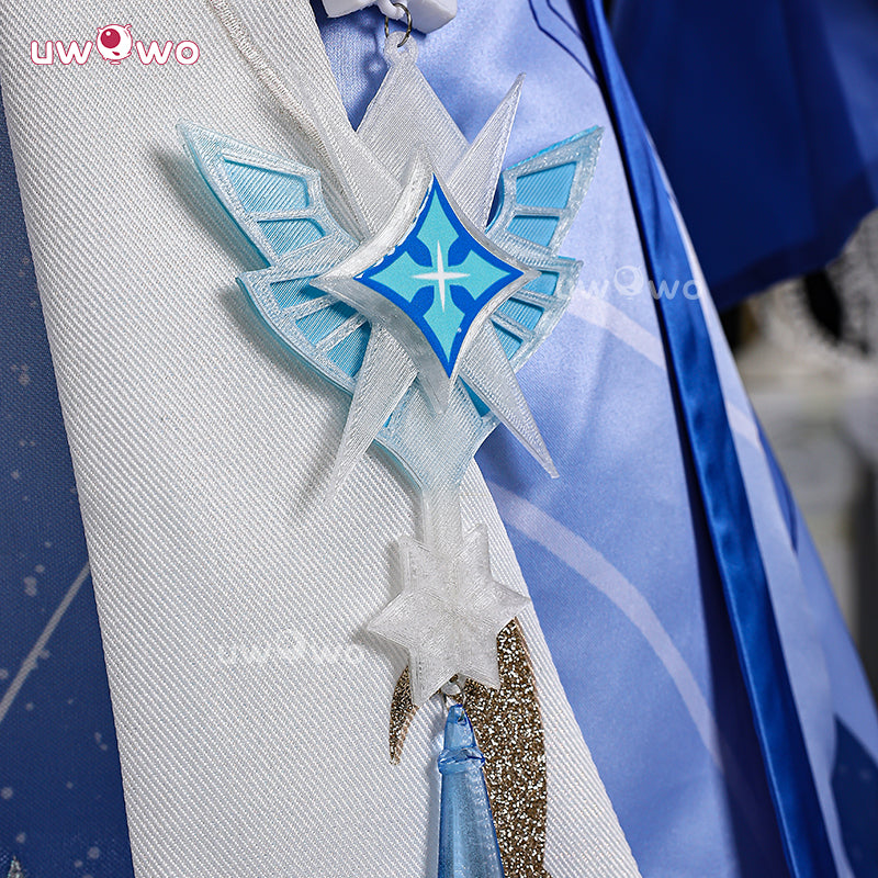 Uwowo Collab Series: Genshin Impact Tsaritsa Anastasya Snezhnaya Cryo Archon Metal Props Cosplay Costume XS-2XL